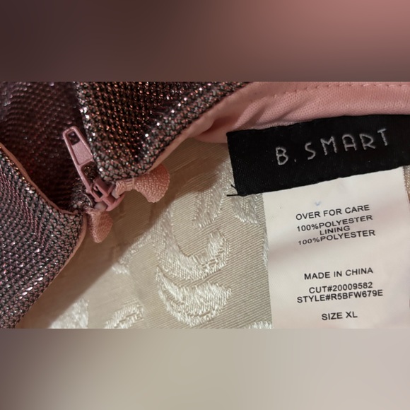 B.SMART PINK SHIMMERY OFF SHOULDER DRESS SIZE XL - Picture 2 of 2